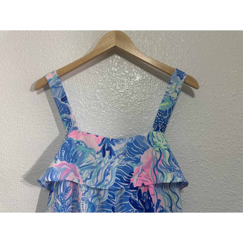NWOT Lilly Pulitzer Tasely Jumpsuit  Saltwater Blue Shade Seekers Size 6 women's - Picture 4 of 16